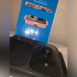 2 in 1 electric hot pot grill and boil